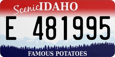ID license plate E481995