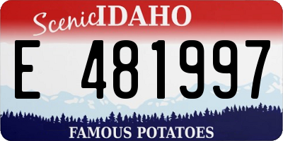 ID license plate E481997