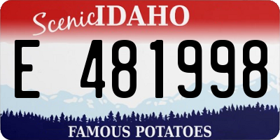 ID license plate E481998