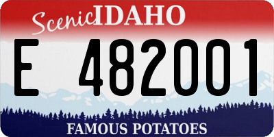 ID license plate E482001
