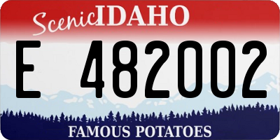ID license plate E482002
