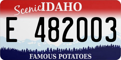 ID license plate E482003