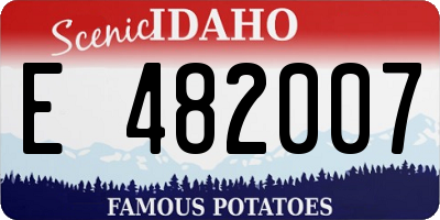 ID license plate E482007