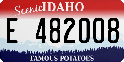 ID license plate E482008