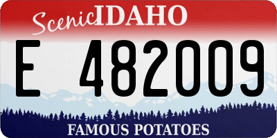 ID license plate E482009
