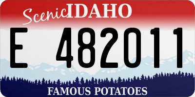 ID license plate E482011