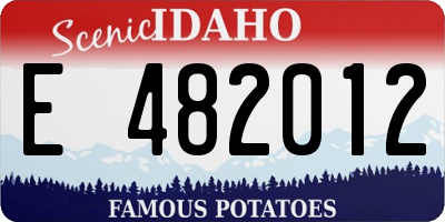 ID license plate E482012
