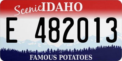 ID license plate E482013