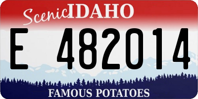 ID license plate E482014