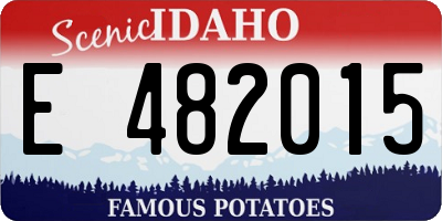 ID license plate E482015
