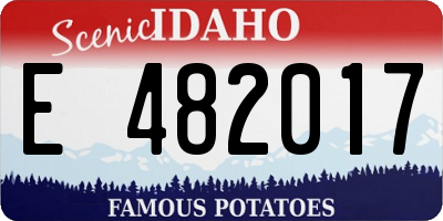 ID license plate E482017