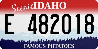 ID license plate E482018