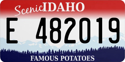 ID license plate E482019