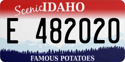 ID license plate E482020