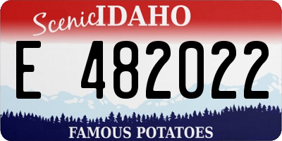 ID license plate E482022