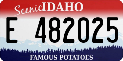 ID license plate E482025