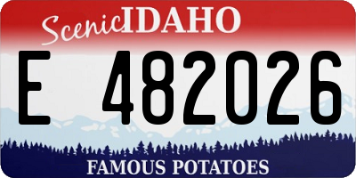 ID license plate E482026