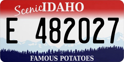 ID license plate E482027