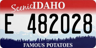 ID license plate E482028
