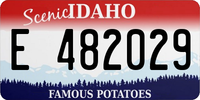 ID license plate E482029