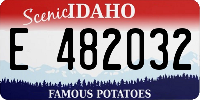 ID license plate E482032