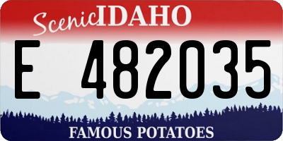ID license plate E482035