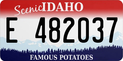 ID license plate E482037