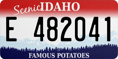 ID license plate E482041
