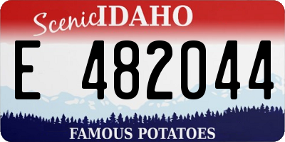 ID license plate E482044