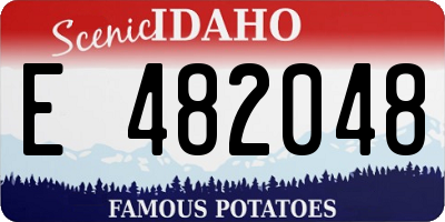 ID license plate E482048