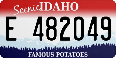 ID license plate E482049