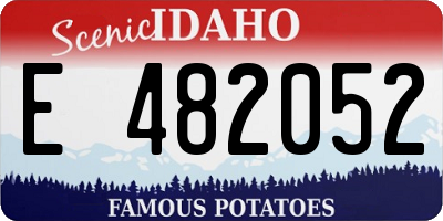 ID license plate E482052