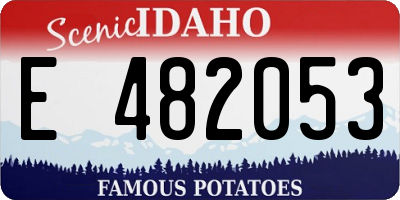 ID license plate E482053