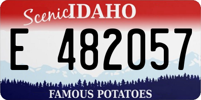 ID license plate E482057
