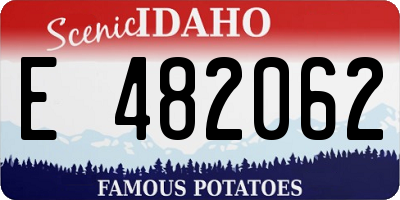 ID license plate E482062