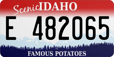 ID license plate E482065
