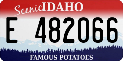 ID license plate E482066