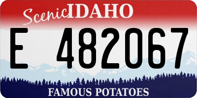 ID license plate E482067