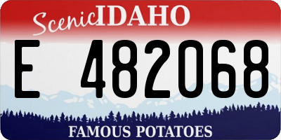 ID license plate E482068