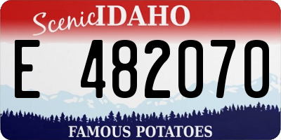 ID license plate E482070