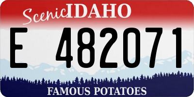 ID license plate E482071