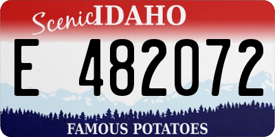 ID license plate E482072