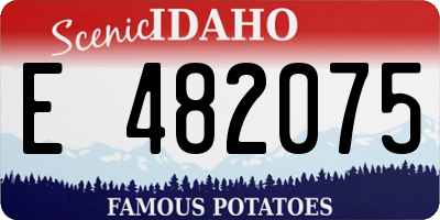 ID license plate E482075