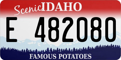 ID license plate E482080