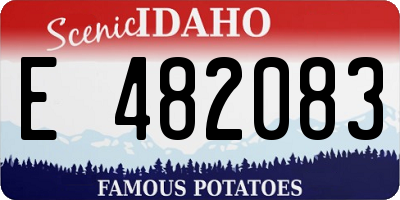 ID license plate E482083