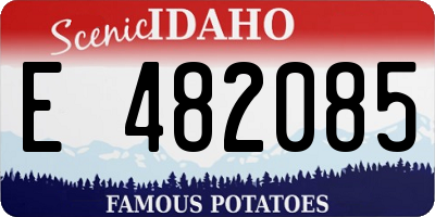 ID license plate E482085