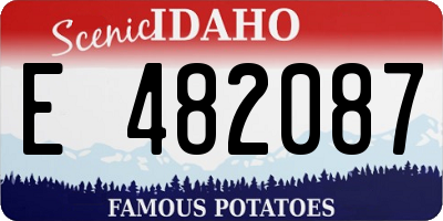 ID license plate E482087