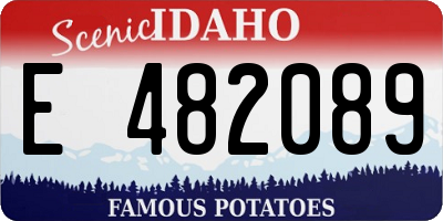 ID license plate E482089