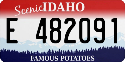 ID license plate E482091