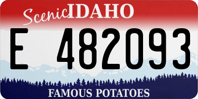 ID license plate E482093